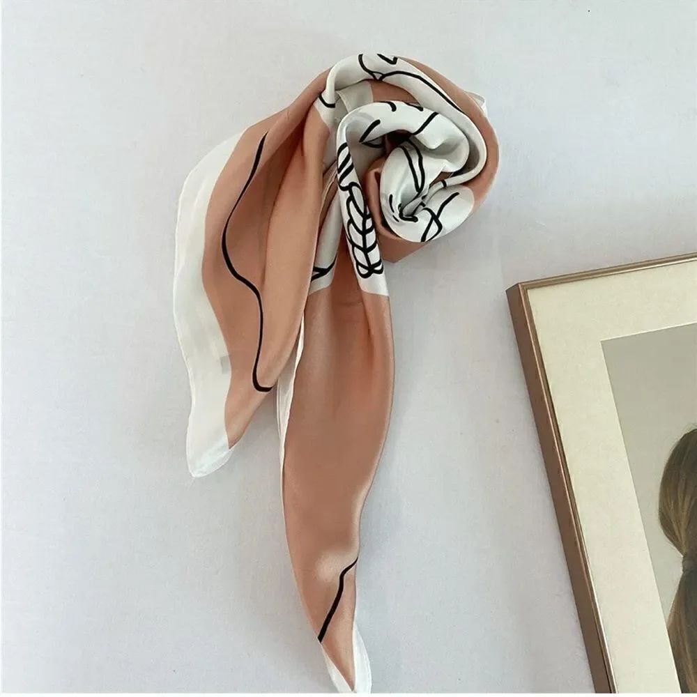 Abstract Silhouette Silky Scarf - Picture 5 of 5